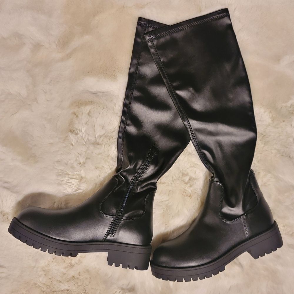 Dirty Laundry Black Over the Knee Boots